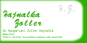 hajnalka zoller business card